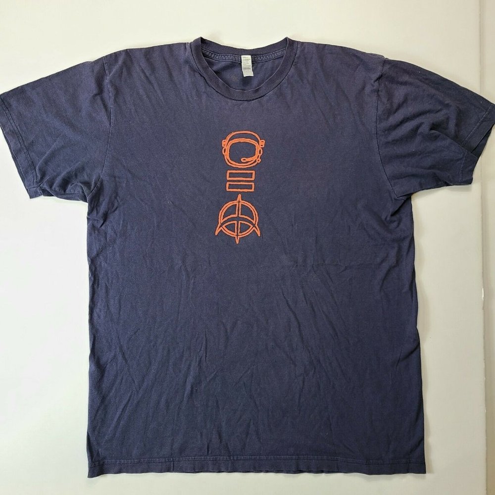 U2 360 Degrees Tour Navy Blue T-Shirt Size Large 2009 Symbol Logo Concert T